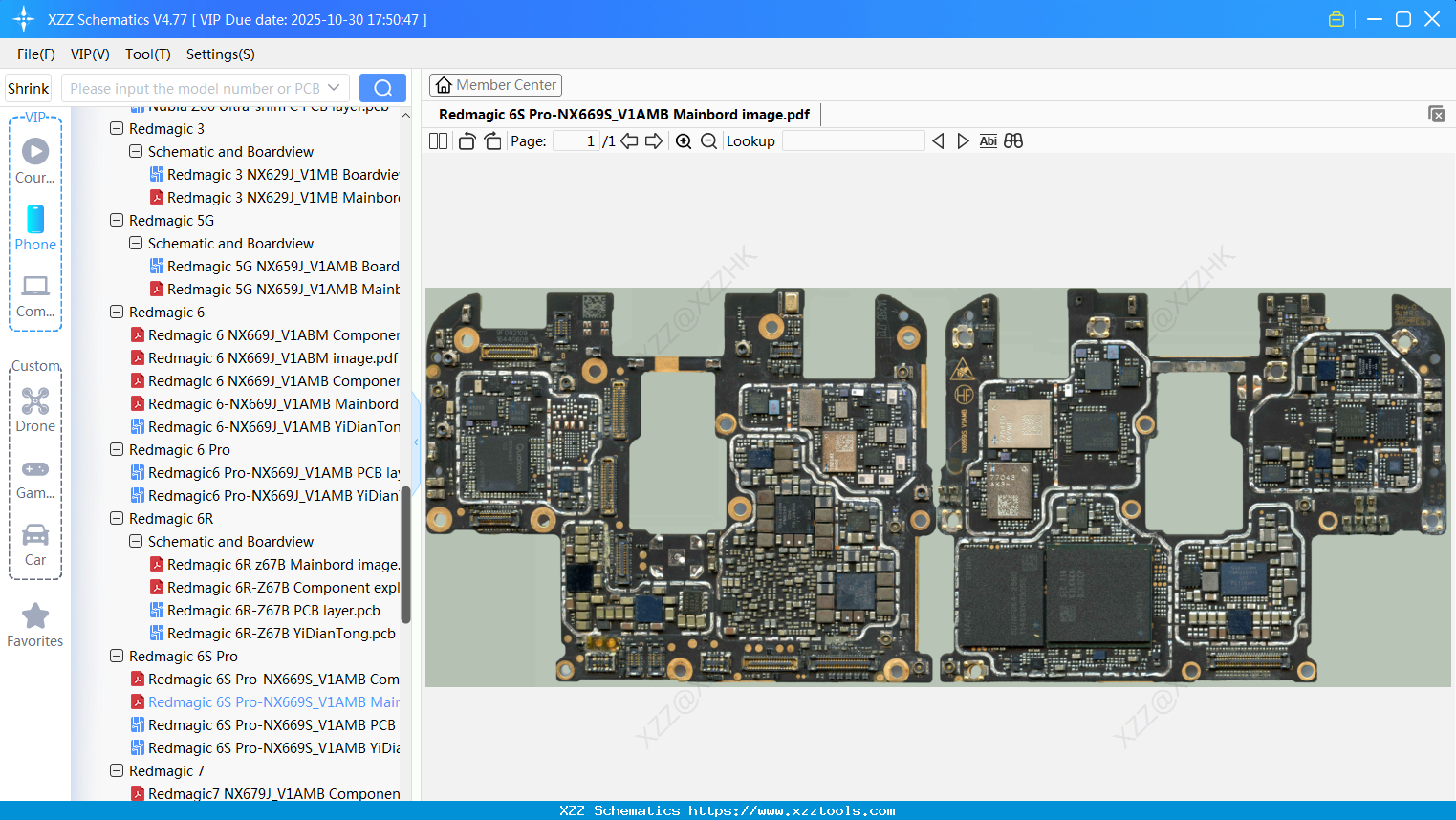 Nubia Redmagic 6S Pro-NX669S_V1AMB Mainbord Image